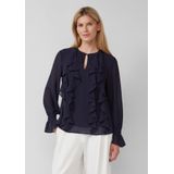 s.Oliver - Blouse - Chiffon - Met Ruches - Lange Mouwen