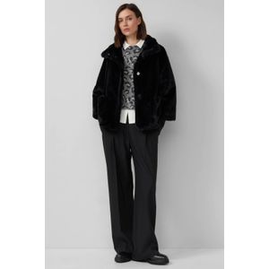 s.Oliver BLACK LABEL - Relaxed Fit Jack - Imitatiebont - Effen - Lange Mouwen