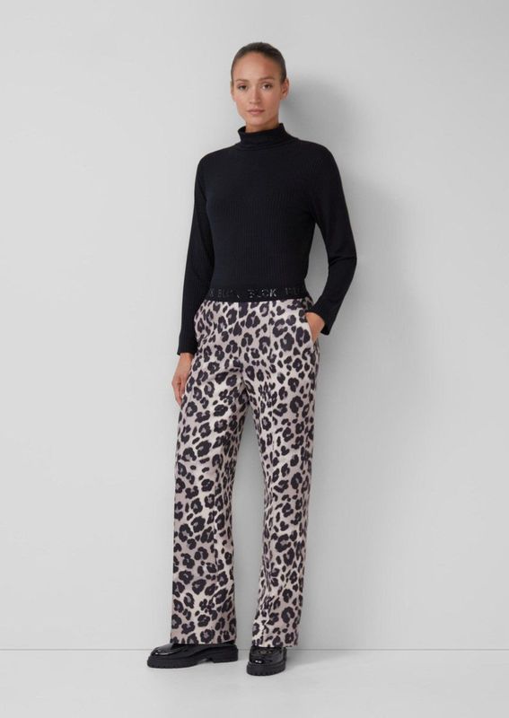 s.Oliver - Scubabroek - Zwart - Hoge Elastische Tailleband