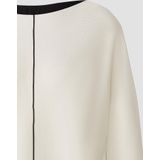 Gebreide Trui - Colourblock - Vleermuismouwen - Boothals - Regular Fit