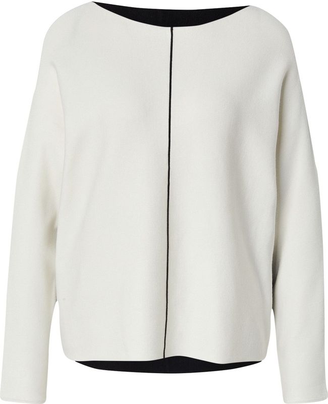 Gebreide Trui - Colourblock - Vleermuismouwen - Boothals - Regular Fit