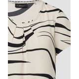 Blouse - Korte Mouwen - All-Over Print - Crêpe Stof - Normale Pasvorm