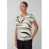 Blouse - Korte Mouwen - Ronde Halslijn - All-over Print - Normale Pasvorm