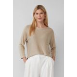 Gebreide Pullover - Met Glitters - 3/4 Vleermuismouwen - Boothals