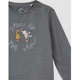 T-shirt - Zacht Katoenen Jersey - Glitterprint - Met Drukknopen