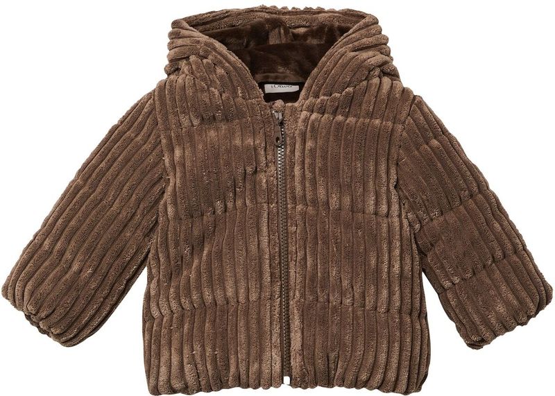 Buitenjas - Unisex - Corduroy - Met Fleece Voering - Vaste Capuchon