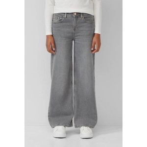 s.Oliver Junior jeansbroek, brede pijpen, grijs, 134