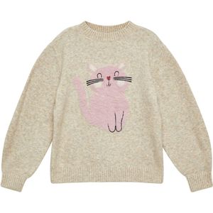 Gebreide Trui - Kattenmotief - Losvallend - Zacht - Lange Mouwen