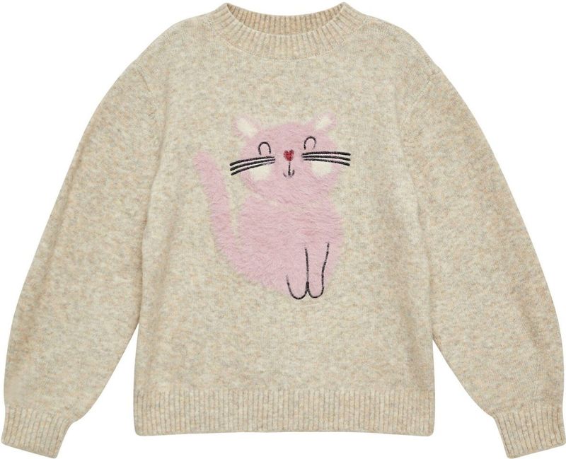 Gebreide Trui - Kattenmotief - Losvallend - Zacht - Lange Mouwen