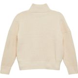 Hoodie - Beige - Zonder Capuchon - Lange Mouwen - Staande Kraag