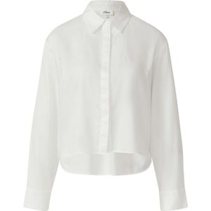 s.Oliver - Blouse - Wit - Klassieke Blouse - Lange Mouw