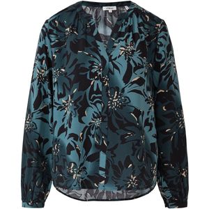 Blouse - Bottle Green - V-hals - Lange Mouwen - Regular Fit