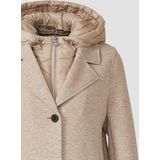 s.Oliver - Tussenmantel - Beige - Klassieke Mantel - Afneembare Capuchon