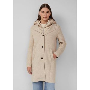 s.Oliver - Tussenmantel - Beige - Klassieke Mantel - Afneembare Capuchon