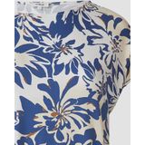 s.Oliver - Blouseshirt - Ecru/Zwart - Dierenprint - Kwartmouw