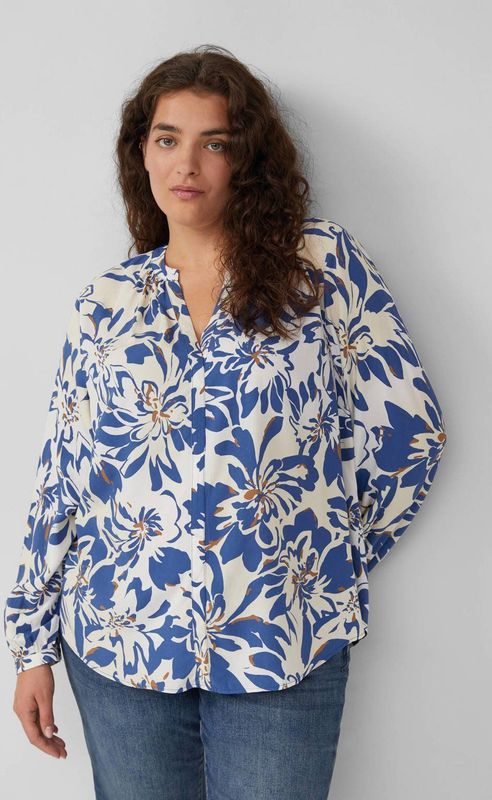 s.Oliver - Tuniekblouse - Lichte Kleur - V-hals - Normale Pasvorm