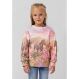 s.Oliver - Sweatshirt - Blauw - Normale Pasvorm - Lange Mouw - Ronde Hals