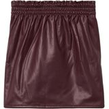 Rok - Imitatieleer - A-lijn - Voor Kinderen - Met Ruches en Plooien