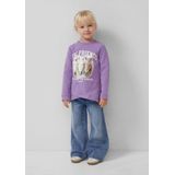 Sweatshirt - A-lijn - Met Glansprint - Zacht - Lange Mouwen