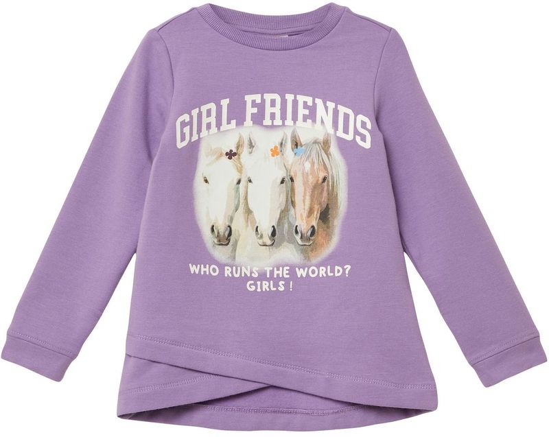 Sweatshirt - A-lijn - Met Glansprint - Zacht - Lange Mouwen