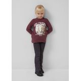 Sweatshirt - A-lijn - Glansprint - Verlengde Achterkant