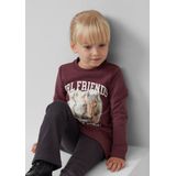 Sweatshirt - A-lijn - Glansprint - Verlengde Achterkant