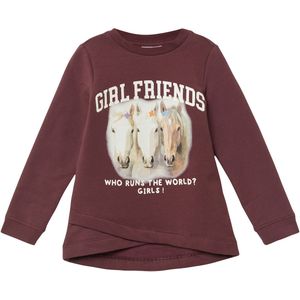 Sweatshirt - A-lijn - Glansprint - Verlengde Achterkant