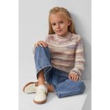 Gebreide Trui - Gestreept - Losse Pasvorm - Ronde Hals - Wijde Mouwen