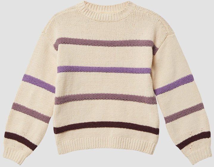 s.Oliver gestreepte trui ecru gebreid