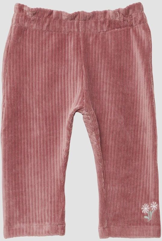 Legging - Corduroy - Met Bloemenborduursel - Regular Fit