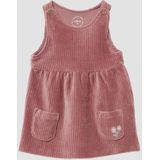 Jurk - Corduroy - Met Bloemenborduursel - Verstelbare Bandjes - Zachte Katoenmix