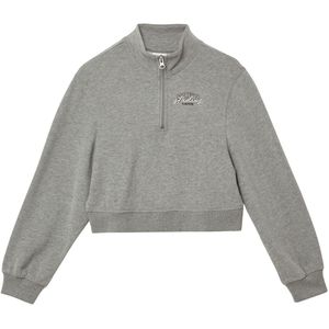 Sweatshirt - Cropped - Met Opstaande Kraag - Zacht - Geribde Boorden