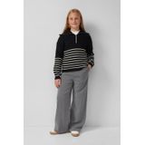 Gebreide Trui - Streeppatroon - Hoge Troyer-kraag - Zacht