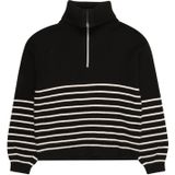 Gebreide Trui - Streeppatroon - Hoge Troyer-kraag - Zacht