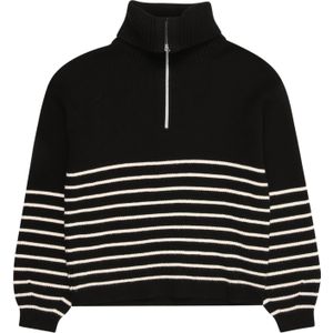 Gebreide Trui - Streeppatroon - Hoge Troyer-kraag - Zacht