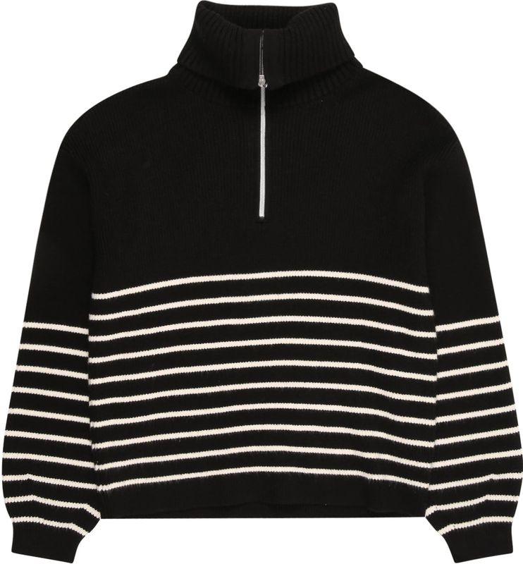 Gebreide Trui - Streeppatroon - Hoge Troyer-kraag - Zacht