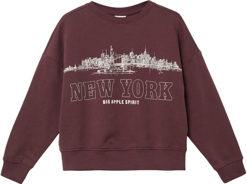 Sweatshirt - Oversized - Met Opvallende Print - Geborstelde Binnenkant - Boxy Fit