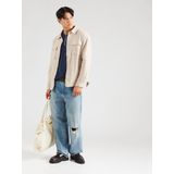 s.Oliver - Henleyshirt - Blauw - Lange Mouwen - 3-knoopsmodel