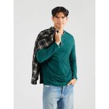 s.Oliver - Henleyshirt - Bottle Green - Lange Mouwen - 3-knoopsmodel