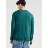 s.Oliver - Henleyshirt - Bottle Green - Lange Mouwen - 3-knoopsmodel