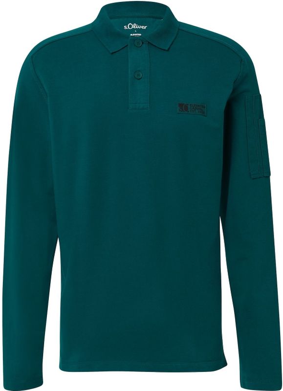 s.Oliver - Shirt - Petrol/Zwart - Poloshirt