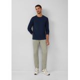 s.Oliver - Shirt - Donkerblauw - Lange Mouw - Normale Pasvorm