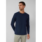 s.Oliver - Shirt - Donkerblauw - Lange Mouw - Normale Pasvorm