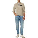 s.Oliver - Schipperstrui - DARK STONE BEIGE - Lange Mouwen - Ritssluiting