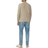 s.Oliver - Schipperstrui - DARK STONE BEIGE - Lange Mouwen - Ritssluiting