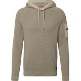 s.Oliver - Gebreide Trui - DARK STONE BEIGE - Met Capuchon
