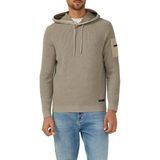 s.Oliver - Gebreide Trui - DARK STONE BEIGE - Met Capuchon