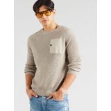 Gebreide Trui - Mustermix - Raglanärmels - Met Borstzak en Drukknop