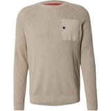 Gebreide Trui - Mustermix - Raglanärmels - Met Borstzak en Drukknop