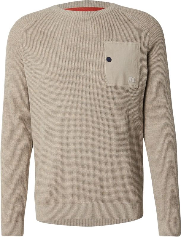 Gebreide Trui - Mustermix - Raglanärmels - Met Borstzak en Drukknop